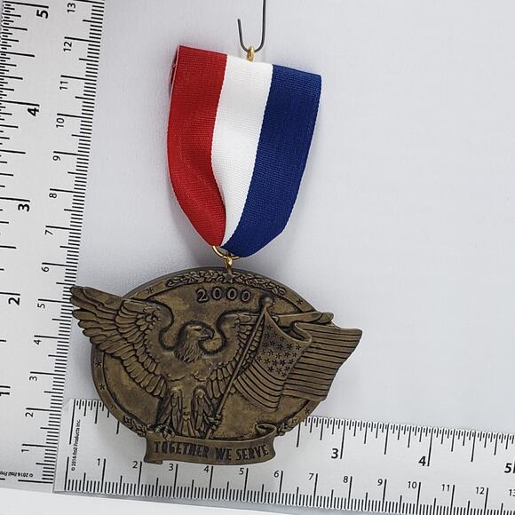 2000 Hallmark Together We Serve Handcrafted Keepsake Christmas Holiday Ornament - Picture 9 of 10